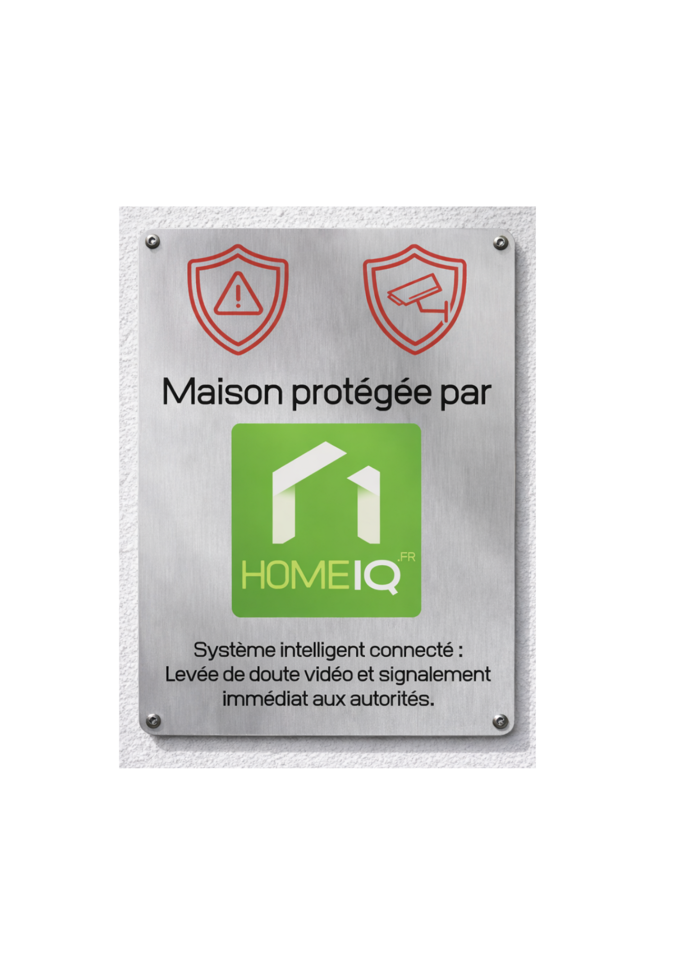 Plaque de rue alarme