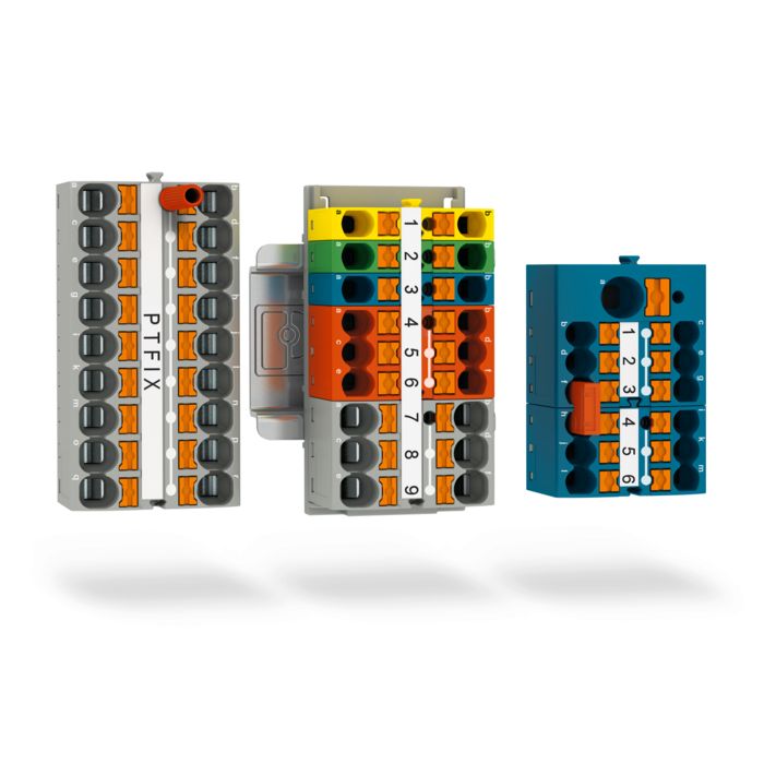 Bloc distributeur 2 fils bleu