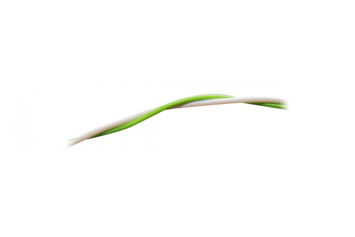 Fils 0.5mm² vert/blanc au mètre